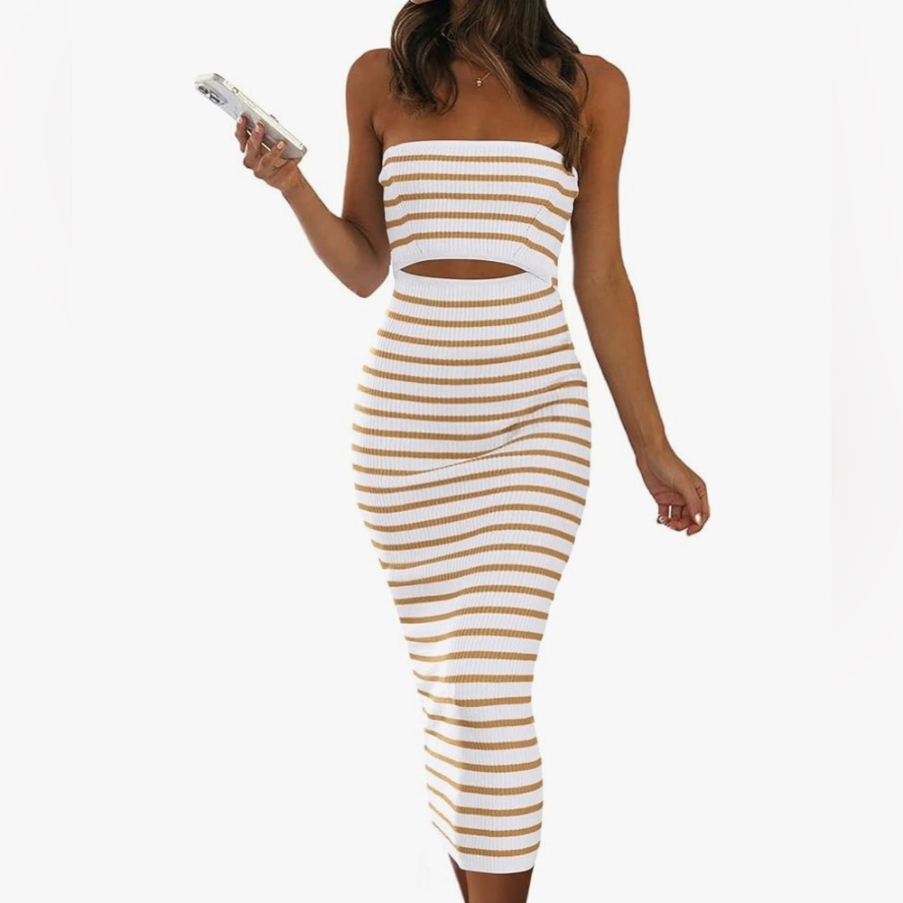 PRETTYGARDEN Women's Summer Midi Bodycon Dress